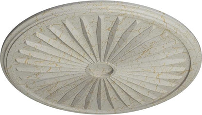 Ekena Millwork Leandros Ceiling Medallion, Pot of Cream Crackle