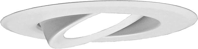 NICOR Lighting 4 in. White Recessed Adjustable Gimbal Ring Trim (19558WH)