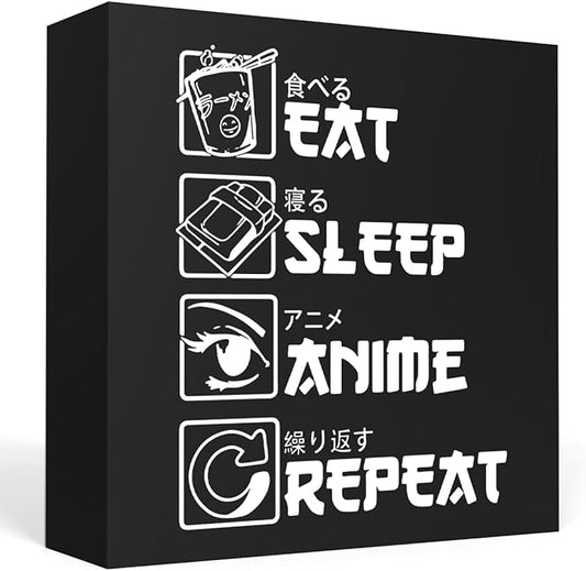Anime Decor, Anime Room Decor Wood Sign, Girls Anime Gifts Rustic Anime Lovers Wooden Sign for Home Living Room Girl Bedroom Decoration Gifts for Women