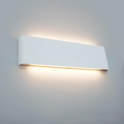 KICAAO 15.7in White Modern Wall Sconce 2-Pack,20W Indoor Vanity Light Up and Down LED Vanity Light for Bathroom Wall Lighting Fixtures Not Dimmable Not Plug (Warm Light 3000K-1PCS)