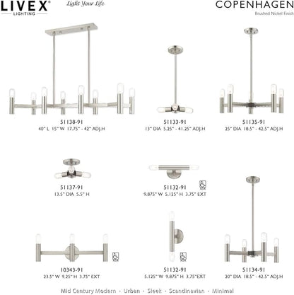 Livex Lighting 5 Lt Brushed Nickel Chandelier