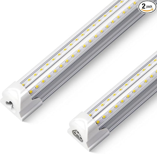 2-Pack 3FT LED Shop Lights, 30W 4680LM 5000K Super Bright, T8 Integrated LED Tube Light, 270 Degree Lighting for Garage Warehouse, Shop, Barn