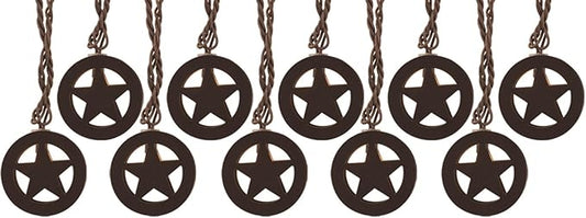 Litex Industries: 8.8-ft Plug-in Bronze Outdoor Star String Light with 10 White-Light Incandescent Mini Bulbs