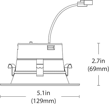 DLR4(v6) 4-inch White 3000K Recessed LED Downlight (12 Pack) (DLR46071203KWH-12PK)