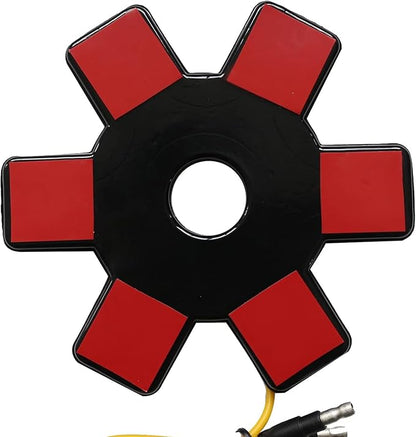 Air Cleaner LED Light 5" Truck Decorative Hex Style Air filter Lamp for Peterbilt, Kenworth, Trailers, RVs', Campers Support IP67 12-24V Sold Individually (Red)