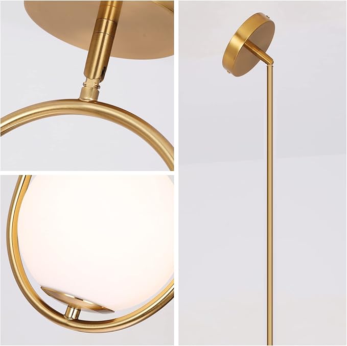 Modern Pendant Lighting Gold Hanging Light Fixture for Sloped Ceiling,Brass Pendant Lighting Fixture Pendant Chandelier Globe Pendant Light for Kitchen Island,Dinning Room Bedside Lighting