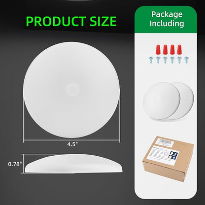 RV Ceiling Light 12V, 4.5Inch RV Light Interior, Dimmable Puck Dome Lights for Motorhome Boat Trailer (Cool White 2Pack)