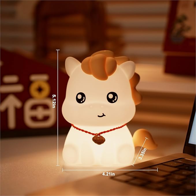 QANYI Horse Night Light, Horse Gifts for Girls, Rechargeable and Dimmable Cute Horse Lamp with Soft Touch, 2026 Christmas Gift Birthday Holiday and White Elephant Gifts for Girls Horse Lover Gift Idea