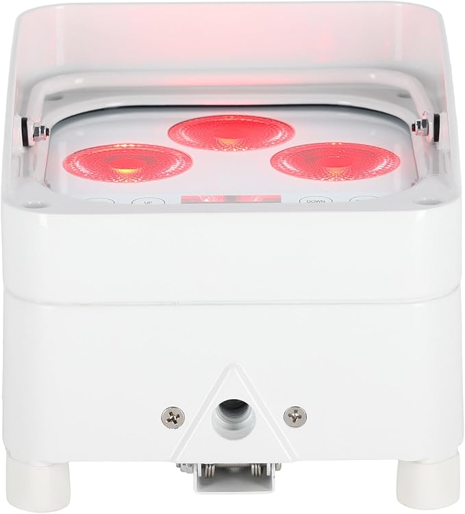 Rockville Wet PAR 50 White 25W Waterproof Battery DJ Light, RGBWA+UV LEDs, Wireless DMX, RF Remote, Long Battery Life, for Outdoor Events and DJs
