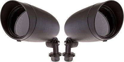 Lighting One Light PAR20 120 Volt Die Cast Aluminum Durable Outdoor Landscape Security Lighting Flood, Dark Bronze - Pack of 2