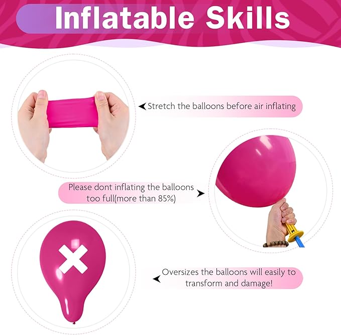 HILAVO Pink Purple Blue Balloons 60 Pcs Hot Pink Light Pink Teal Purple Latex Balloon Pastel Purple Teal Pink Confetti Balloons for Kids Magic Theme Mermaid Princess Birthday Baby Shower Party Decor