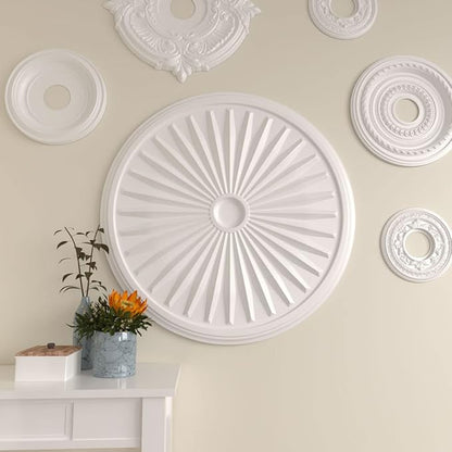 33 1/8"OD x 3 1/2"ID x 1 3/8"P Leandros Ceiling Medallion (Fits Canopies up to 5")