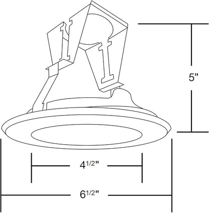 NICOR Lighting 5 in. White Recessed Shower Trim with Lexan Fresnel Lens (15502)