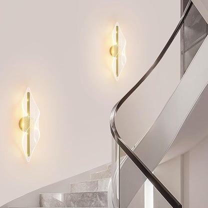 Modern Wall Sconce Lights Gold Wall Lghting LED Dimmable Wall Lamp for Living Room Hallway Bathroom Bedroom Stairs Indoor 22.4In