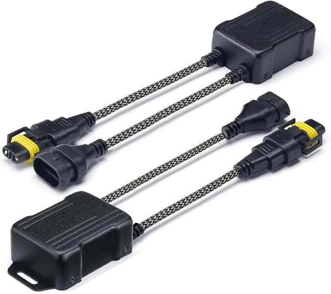 Xprite H8/H9/H11 LED Headlight Canbus Decoder Anti Flicker Harness Error Free Resistor Decoder for LED Headlight Bulbs, Pack of 2