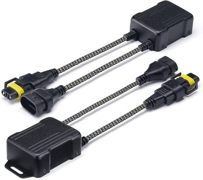Xprite H8/H9/H11 LED Headlight Canbus Decoder Anti Flicker Harness Error Free Resistor Decoder for LED Headlight Bulbs, Pack of 2
