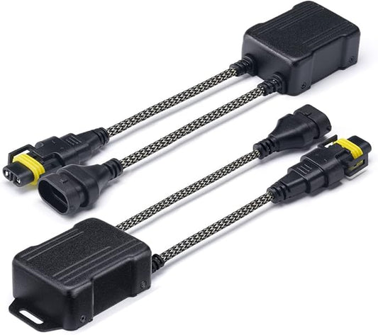Xprite H8/H9/H11 LED Headlight Canbus Decoder Anti Flicker Harness Error Free Resistor Decoder for LED Headlight Bulbs, Pack of 2