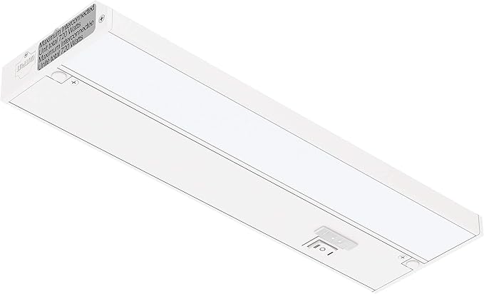 Getinlight 12-inch 3 Color Levels LED Under Cabinet Lighting, Hardwired or Plugged-in, Selectable White 2700K/3000K/4000K, Dimmable, White Finished, IN-0210-1