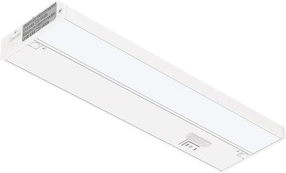 Getinlight 12-inch 3 Color Levels LED Under Cabinet Lighting, Hardwired or Plugged-in, Selectable White 2700K/3000K/4000K, Dimmable, White Finished, IN-0210-1