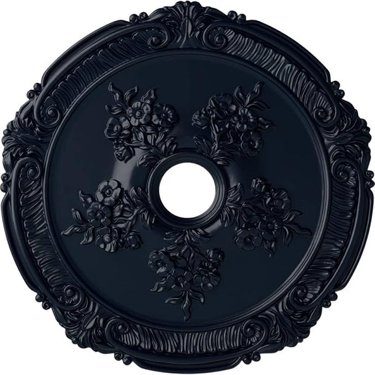 26"OD x 3 3/4"ID x 1 1/2"P Attica with Rose Ceiling Medallion (Fits Canopies up to 4 1/2"), Hand-Painted Midnight Dream
