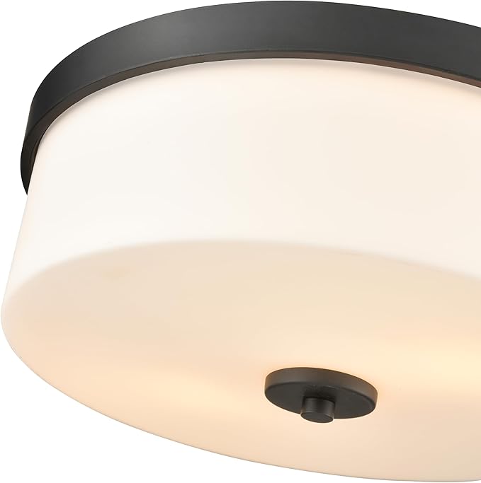 ML Lighting 214102-MB Laphia 13.25" Wide 2-Light Flushmount - Matte Black