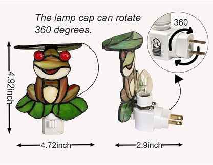 HUIMEIJU Stained Glass Night Light.HMJ7031 (Frog)