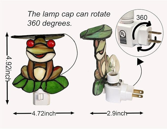 HUIMEIJU Stained Glass Night Light.HMJ7031 (Frog)