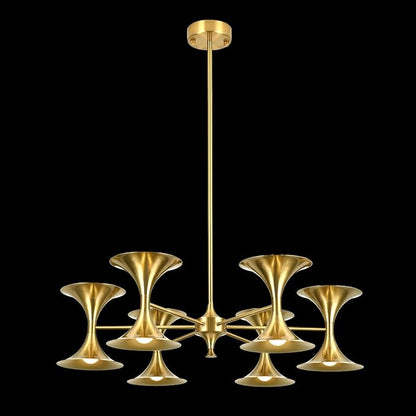 12-Lights Brass Gold Chandelier,Modern Industrial Dining Room Chandelier Lighting Fixture, Farmhouse Metal Ceiling Light for Kitchen Island Bedroom Living Room Hallway