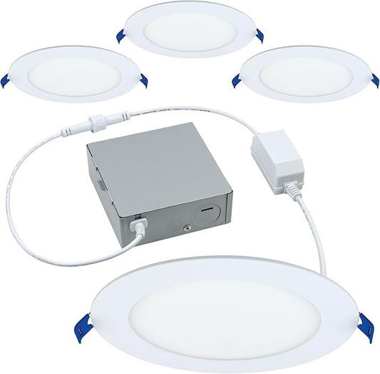 Armacost Lighting Canless Smart Recessed RGB+WW LED Downlights for New Build – 4 Pack