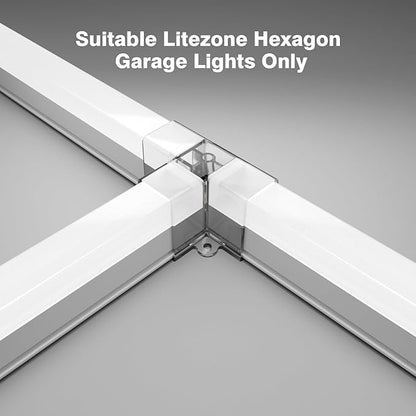 Hexagon Garage Lights T Connectors 2 Pack, Exclusively Compatible Brand Hexagon LED Lights (2pcs 90°T Connector)