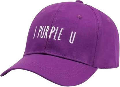 Baseball Cap Purple You Letter for Kpop Merchandise Adjustable Bangtan Boys Dad Hat Unisex for Kpop Merch
