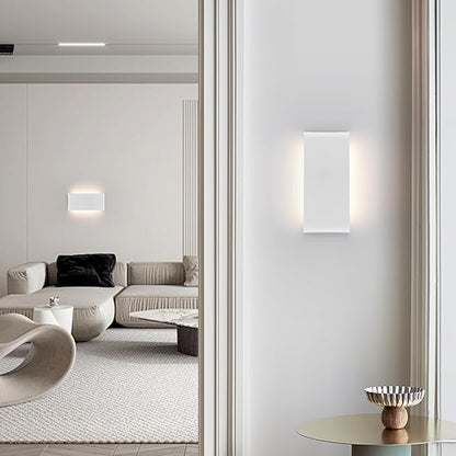 Mille Luckiole 15Inch Bathroom Vanity Mirror Light,Dimmable 3000K-6500K 5 Color Selectable Hallway LED Wall Light,Modern LED Sconce Wall for Stairwell,Bedroom,20W White 4Pack Up and Down Led Wall Lamp