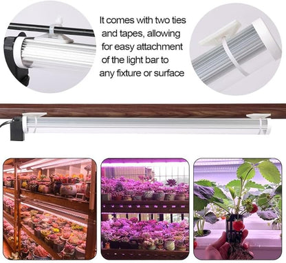 Standing LED Grow Light，Adjustable T12 Bar Plant Light, White 6500K Full Spectrum Plant Grow Lamp on Stand for Indoor Plants Seed Starting, Seedlings, Veg, Flower