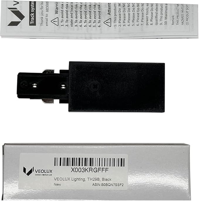Lighting, H Track Live End Connector in Black