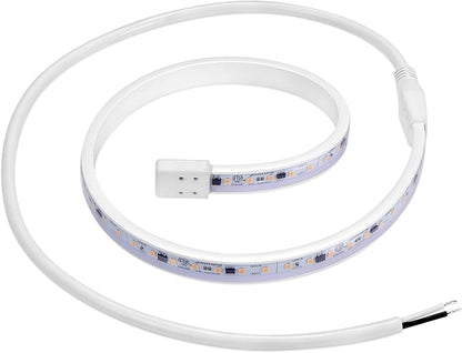 Maxxima 24 in. Hardwired LED Under Cabinet Strip Light, 920 Lumens, 3000K Warm White, Kitchen and Living Room 120V White Cove Lighting, No Power Supply Needed