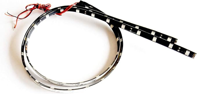 SOCAL-LED LIGHTING 60cm 24" Purple Flexible LED Strips High Power Bright 5050 12 SMD Car DRL Under Dash Accent Light, Waterproof, Cuttable, Pack of 2