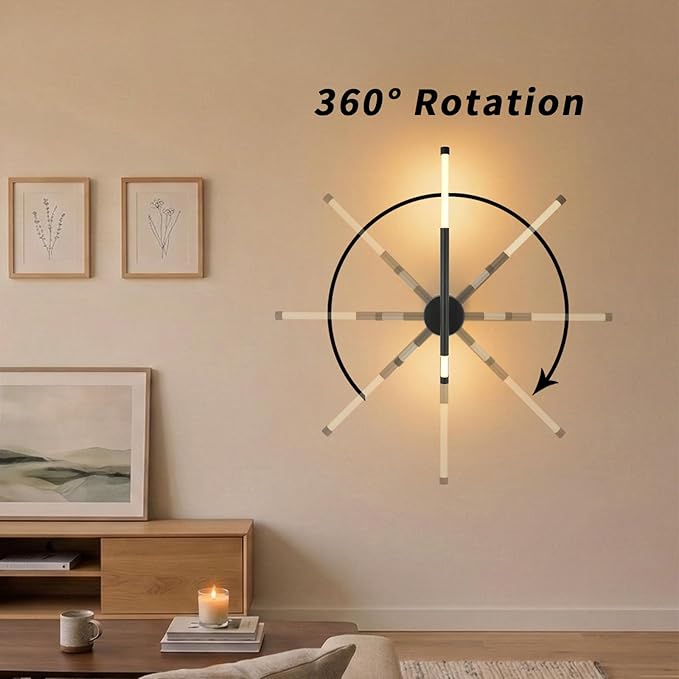 Battery Operated wall Sconce Set of Two Peel and Stick Cordless Wireless Rechargeable wall Lights Black Modern Decor with Remote Control for hallways Living Room Bedroom Bedside