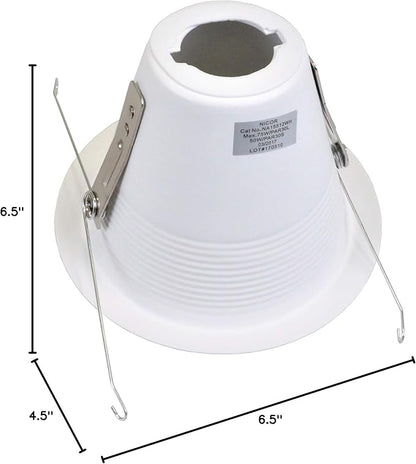 NICOR Lighting 15512WH Recessed Trims, White, 5 Inches