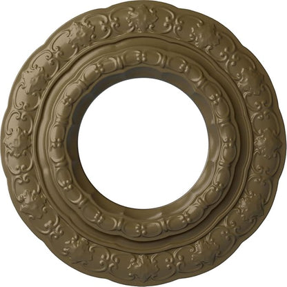 Ekena Millwork CM15LIMMF 15-3/8" x 7" x 1" Lisbon Ceiling Medallion, Mississippi Mud