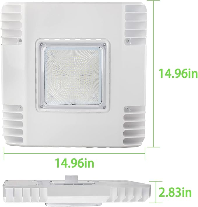 LED Canopy Gas Station Light, 150W 21000LM Surface Mount LED Carport Ceiling Light 5700K (600W HID/HPS Equivalent), 100-277V IP65 UL Listed