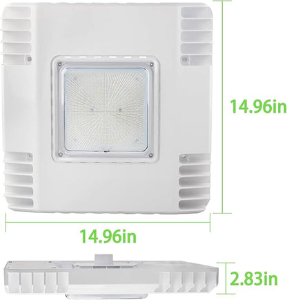 LED Canopy Gas Station Light, 150W 21000LM Surface Mount LED Carport Ceiling Light 5700K (600W HID/HPS Equivalent), 100-277V IP65 UL Listed