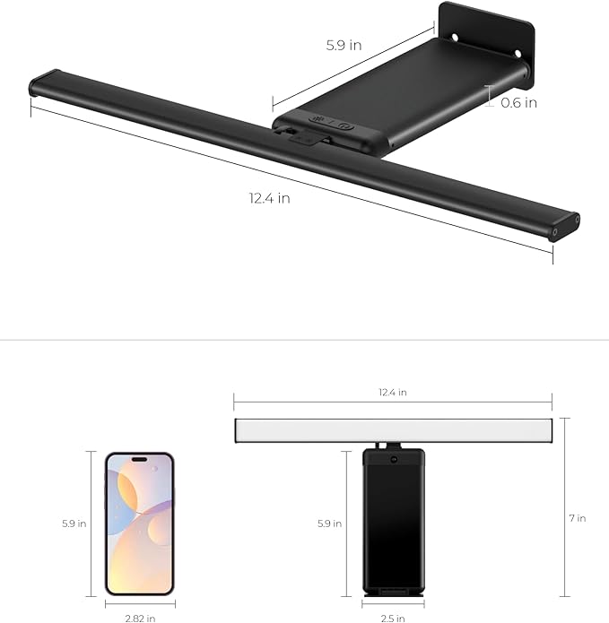 2 Pack Picture Light for Wall Rechargeable Art Light with Remote, 3 Colors & 5 Brightness Levels, 12000mAh Battery Operated Lights for Pictures,Painting,Gallery, Bedroom, Hallway, Frame, Living Room