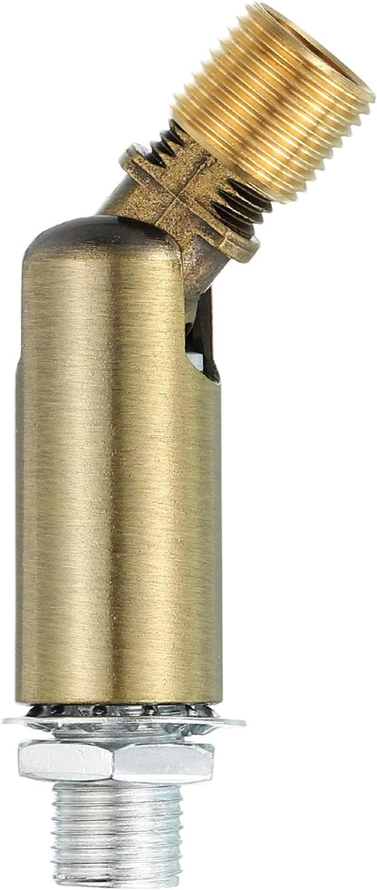 MECCANIXITY Sloped Ceiling Adapter, 180 Degree 46x15mm M10 Fine Thread Sloped Ceiling Light Fixture Adapter Kit for Ceiling Pendant Light Chandelier Track Suspend(Copper)