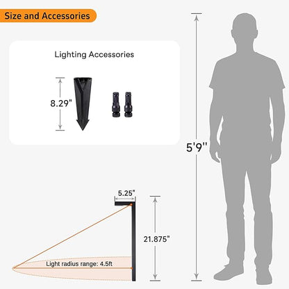 Gardenreet Outdoor Path Lights Brass, LED Landscape Pathway Light, Low Voltage Driveway Lamp Waterproof, L Shape 12V Wired Black for Walkway Sidewalk Without G4 Bulb 6 Pack