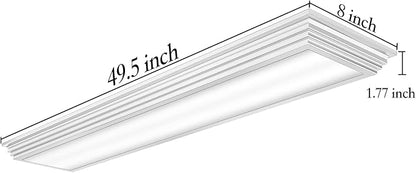 FAITHSAIL Dimmable 4FT LED Wraparound Light, Selectable 3 Color Temperature 3000K/4000K/5000K CCT 50W 5500LM 4 Foot Kitchen LED Light Fixture, Flush Mount 48 Inch Ceiling Lighting Fixture, 4 Pack