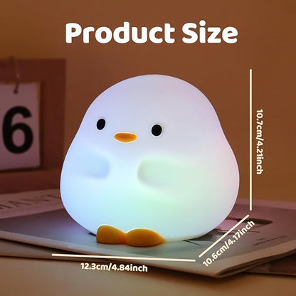 Rytinazzz Duck Night Light, Color Changing Mode & 50-Hour Battery, Squishy Silicone Lamp for Kids Room, USB Rechargeable with Timer, Mothers Day Gifts