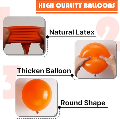 PartyWoo Orange Balloons 145pcs Different Sizes of 18 12 10 5 Inch Matte Fall Balloon Arch Kit Garland for Thanksgiving Halloween Little Cutie Baby Shower Birthday Party Decorations Orange-Y9