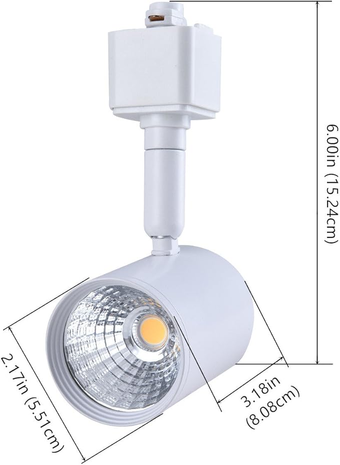mirrea 6 Pack LED Track Lighting Heads Compatible with Single Circuit H Type Track Lighting Rail Ceiling Spotlight for Accent Task Wall Art Exhibition Lighting 6.5W 24° White (3000K Warm White)