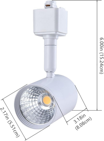 mirrea 12 Pack LED Track Lighting Heads Compatible with Single Circuit H Type Rail Ceiling Spotlight for Accent Task Wall Art Exhibition Lighting 6.5W White Painted (3000K Warm White)