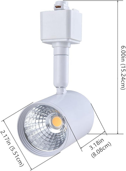 mirrea 12 Pack LED Track Lighting Heads Compatible with Single Circuit H Type Rail Ceiling Spotlight for Accent Task Wall Art Exhibition Lighting 6.5W White Painted (4000K Neutral White)